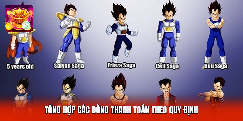 Tổng hợp các dòng thanh toán theo quy định